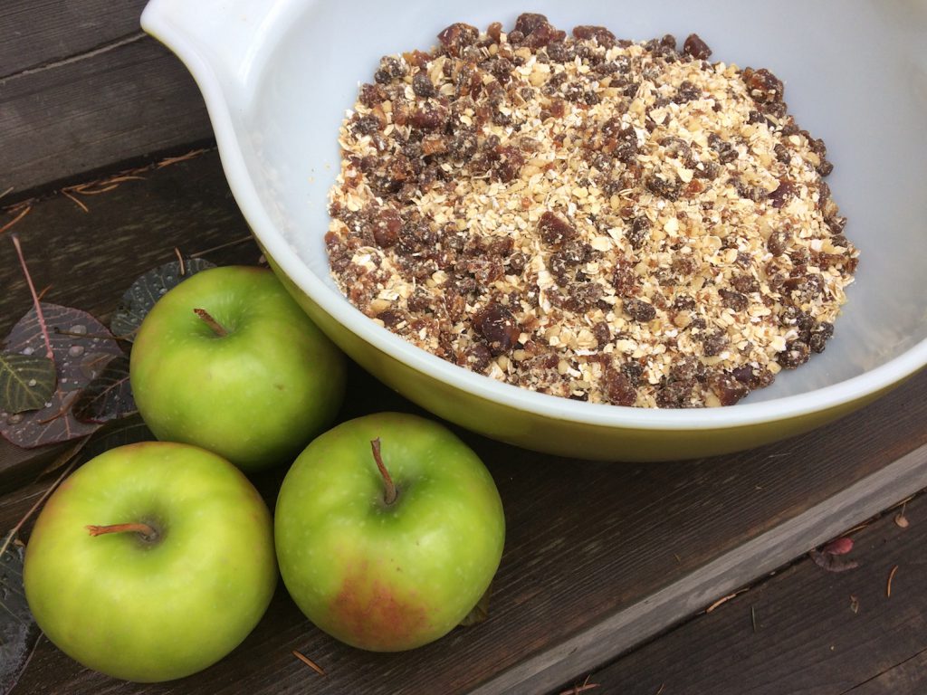 Date Raisin and Apple Bars with Walnuts